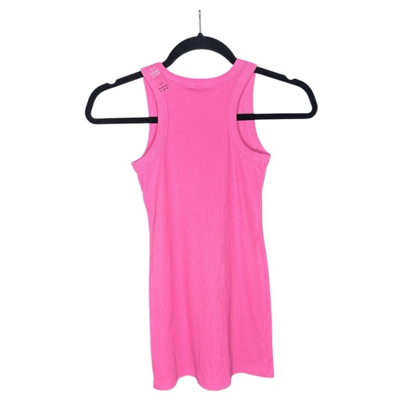 NWT Gap × Barbie™ Kids Arch Logo Rib Pink Tank Dress size 6/7 Small - Picture 4 of 5